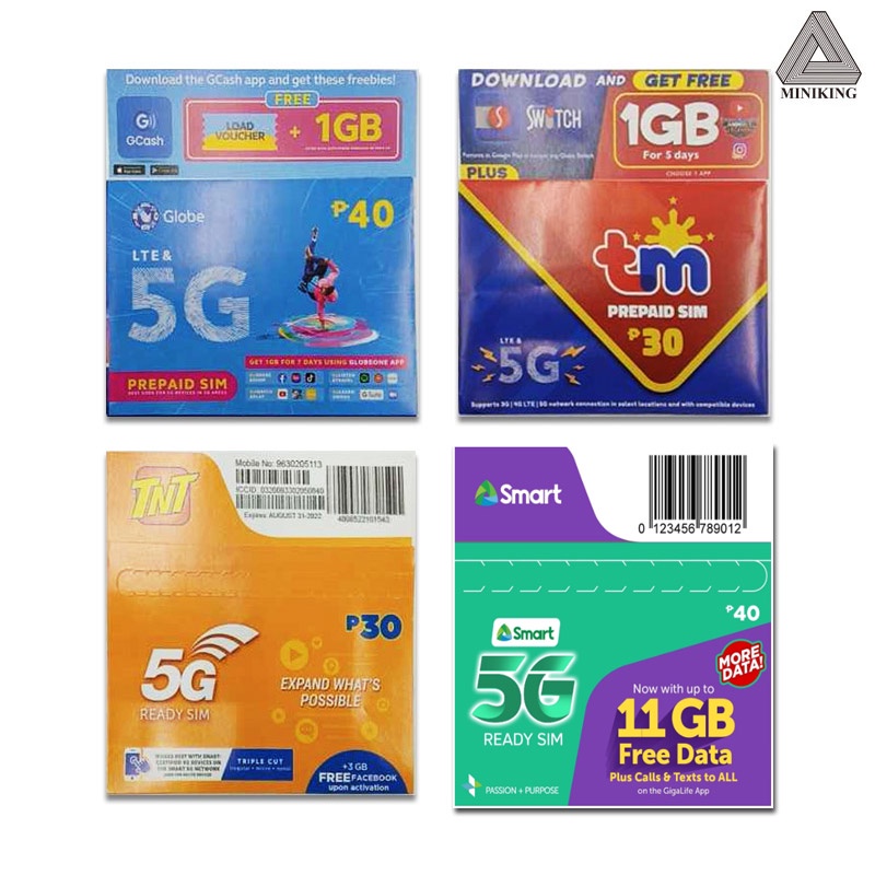 Globe / TNT / Smart / TM / SUN Sim Card Lte 5G | Shopee Philippines