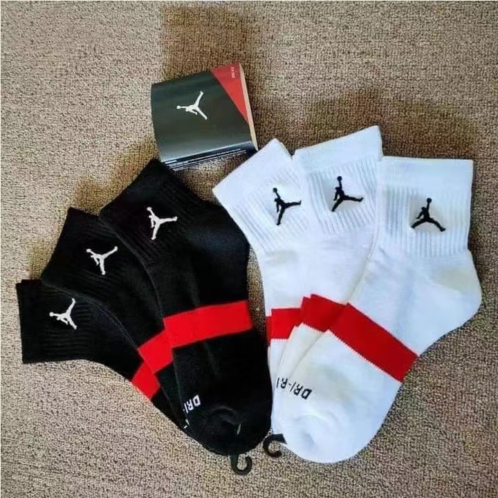 Joy wears 3 pairs Thick Quality Mid cut Sports Basketball Running Socks ...