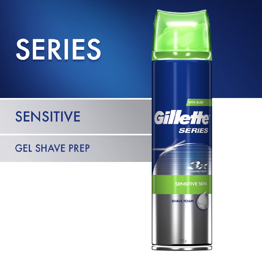 Gillette Series Sensitive Skin Shaving Foam 195g [Shave Care] | Shopee ...