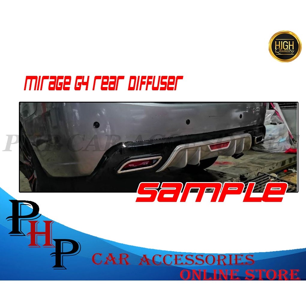 Mirage G4 2012 - 2017 Rear Bumper Diffuser | Shopee Philippines