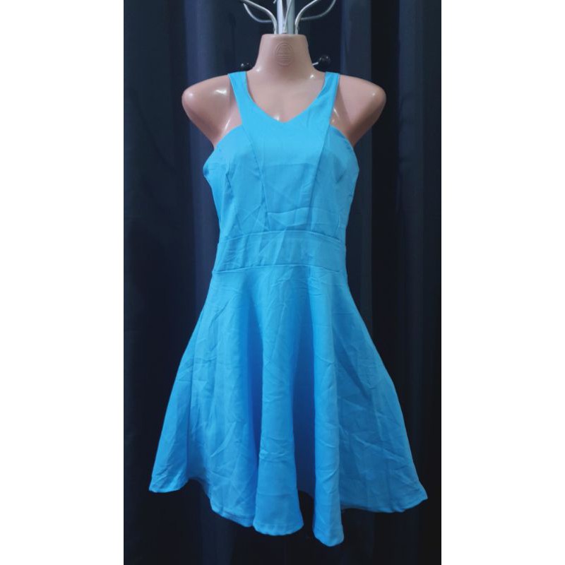 Deep sky blue dress sale