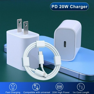 For iPhone 11/12/13 Pro/X/XR Fast Charger PD Cable Cord Power Adapter  Type-C