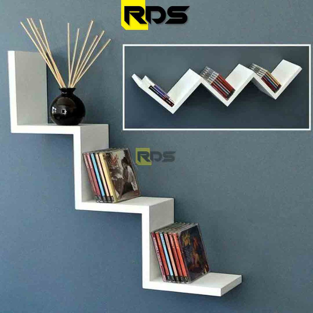 Image showcasing KAYU Minimalist Wall Shelf Multipurpose Wall Shelf Corner Paste Corner ...