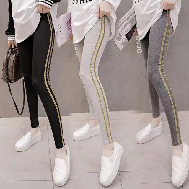 Korea cotton high waistline leggings (25-30)(2216) | Shopee Philippines