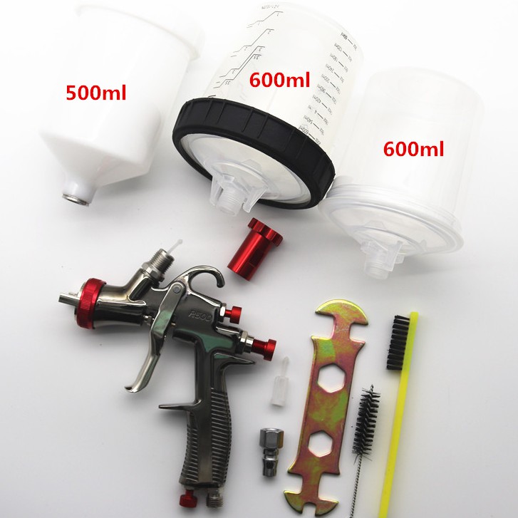 R500 spray gun LVLP SPRAY GUN air spray gun PPS spray gun cup adapter