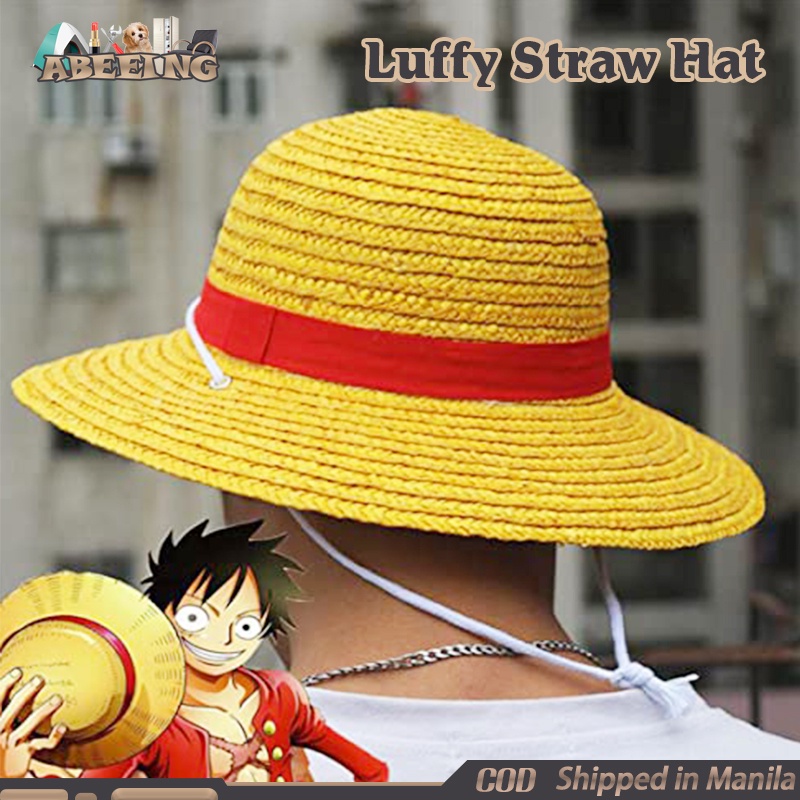 One Piece Adult Luffy Straw Hat Japanese Anime Cosplay Straw Hat Yellow ...