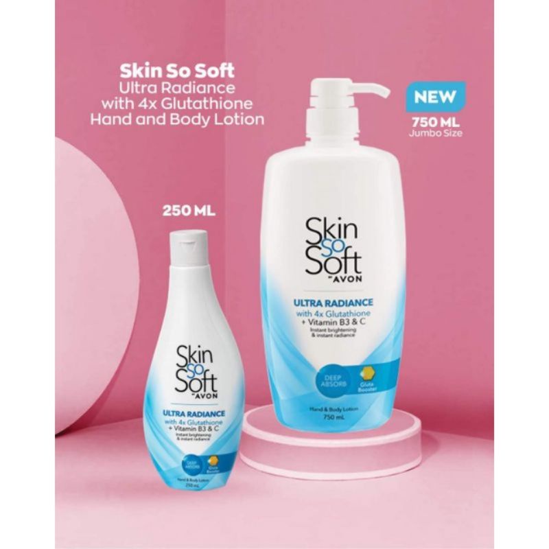 Avon Sss Skin So Soft Ultra Radiance With 4x Glutathione Hand And Body Lotion 750ml Shopee