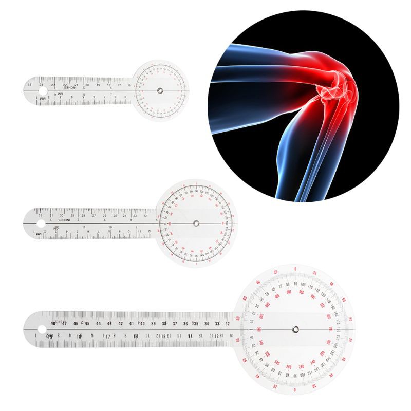 3Pcs/Set Physio Goniometer Angle Protractor Inch Ruler Joint Bend ...