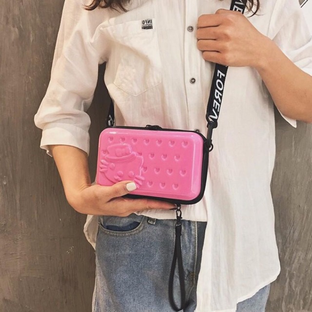 Fashion hello kitty sling bag Mini luggage shape Pressure resistant waterproof Shopee Philippines