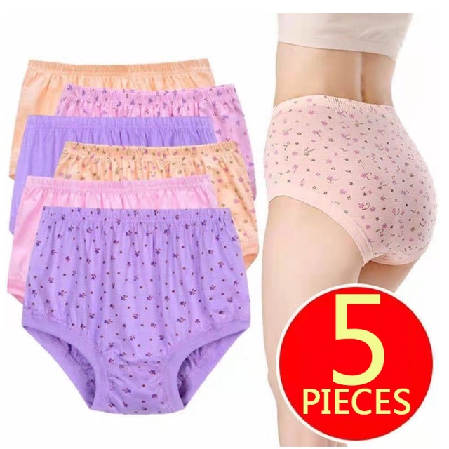 5PCS Cotton Mom Panty Women Plus Size High Waist Panties Mother