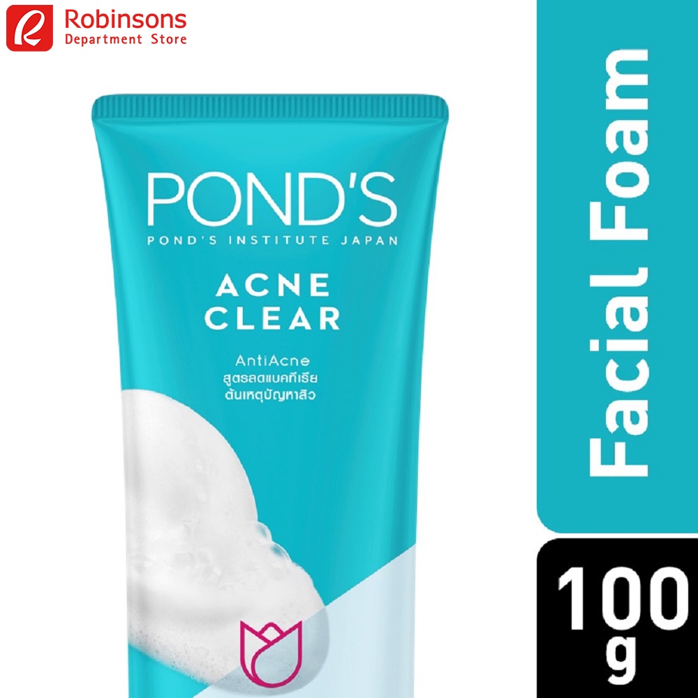 Pond's Acne Clear Anti-Acne Facial Foam 100g (free Face Towel) | Shopee ...