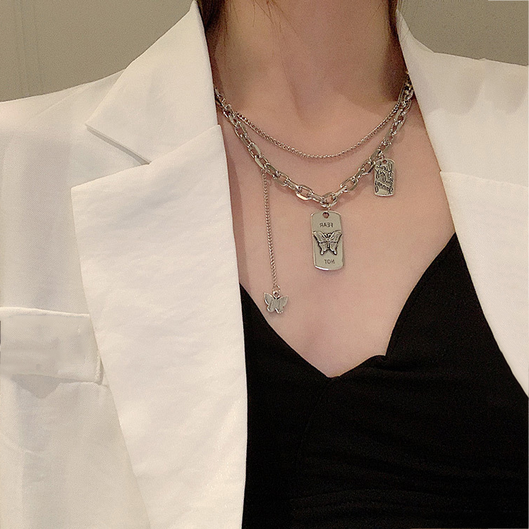 Korean Current Fashion Butterfly Love Pendant Necklace Elegant Sweet Pearl Clavicle Chain Women Jewelry Accessories Gift Shopee Philippines