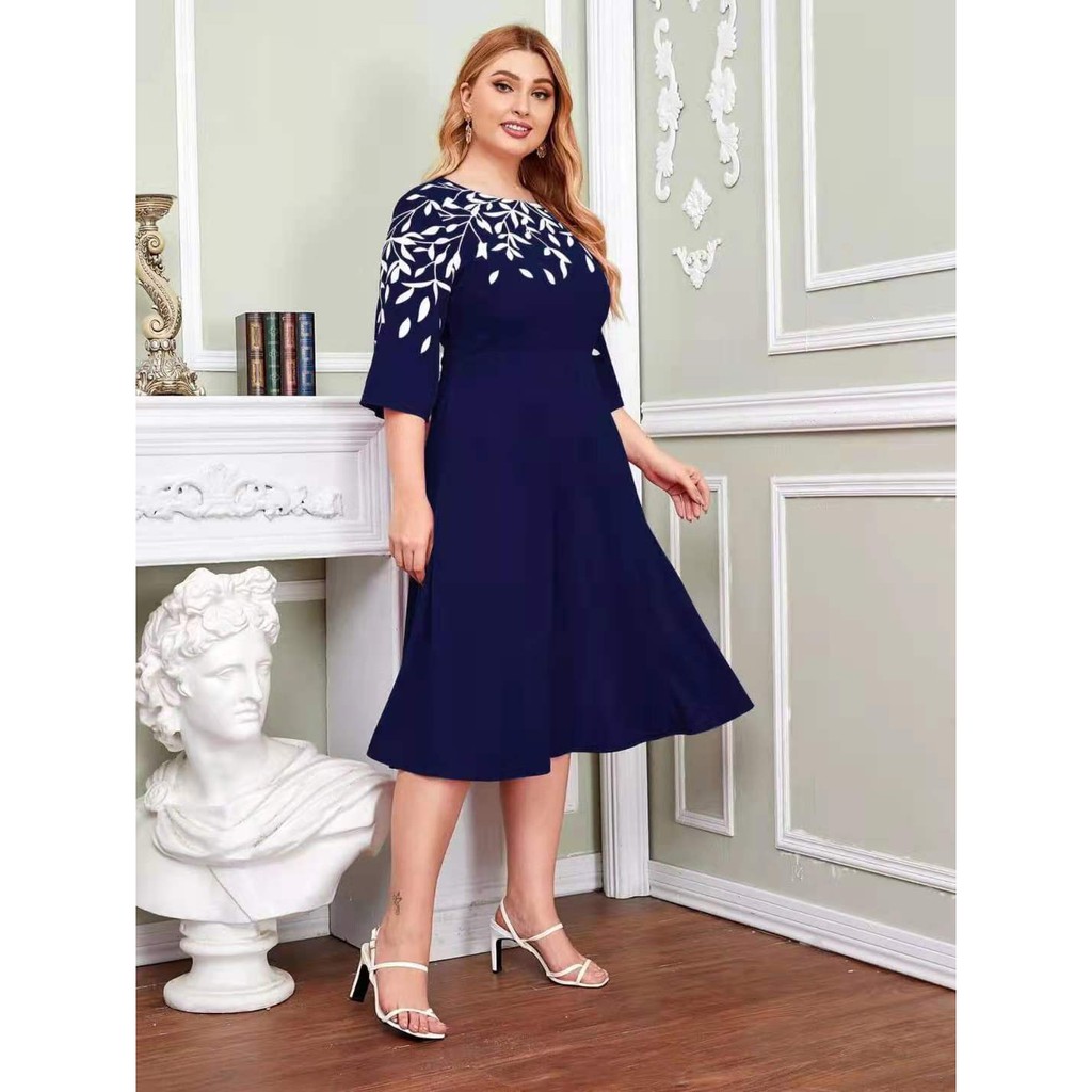 Plus Size Elegant Party Floral Dress Fashion Dress Shopee Philippines