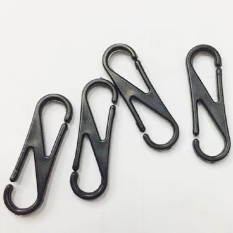 DIY 100pcs black KAM plastic snap clip hooks Mini carabiner