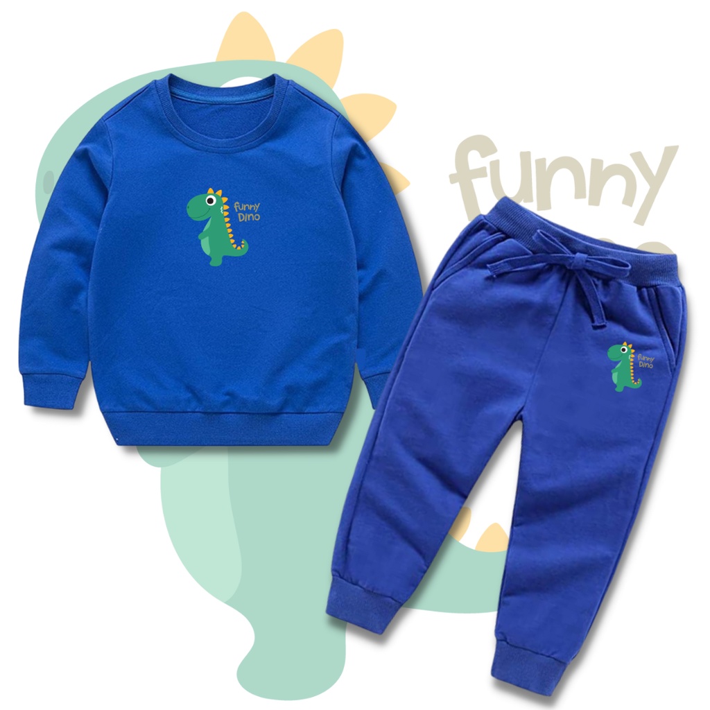 2in1 Green Dino Terno for Kids (0-12 Years Old) Jogger Sweater Jacket ...