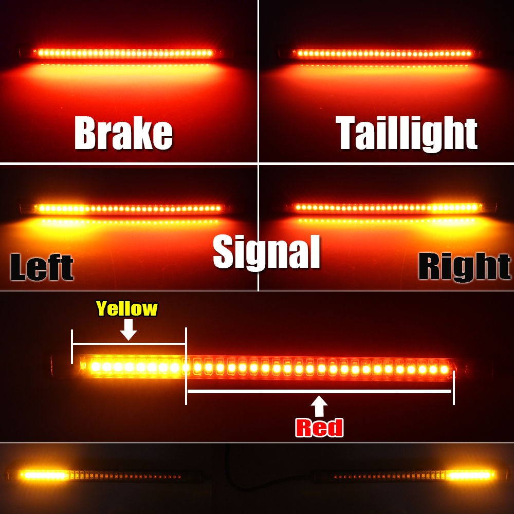 Motorcycle LED Light Strip For Brake Tail Light & Turn Sign Universal Cafe Racer Royal Racing