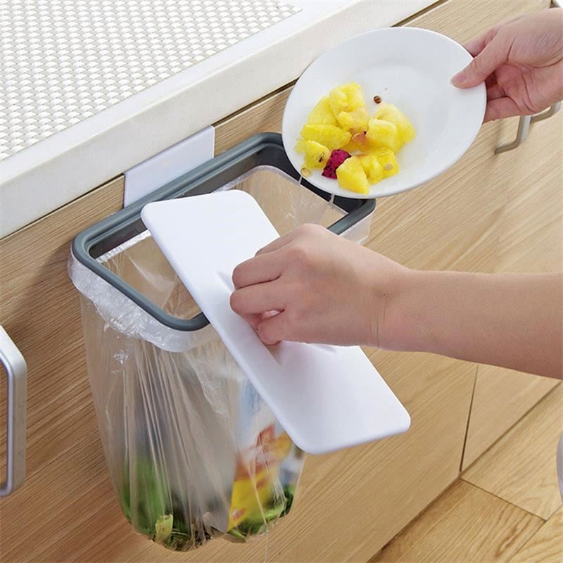 Trending Plastic Trash Bag Holder Cupboard Attach Hanging Trash Bag