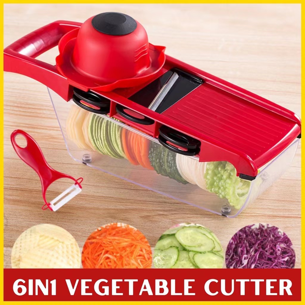 WNC 6in1 vegetable slicer Vegetable Fruit Cutter Peeler Grater Shopee