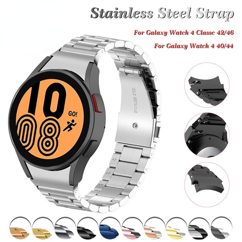 20mm Stainless Steel Strap for Samsung Galaxy Watch 4 44mm 40mm Curved