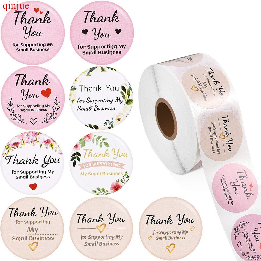 500Pcs 9 Designs Thank You For Supporting My Small Business Stickers ...