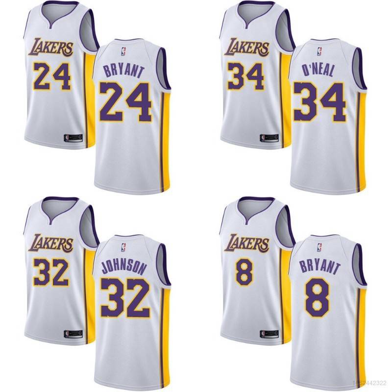 New LA Lakers NBA Jersey Oneal Bryant Johnson Basketball Jersey Sports ...