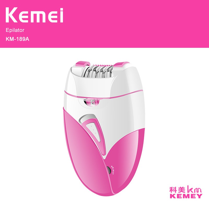Kemei KM189A Epilator Female Rechargeable Hair Removal Machine