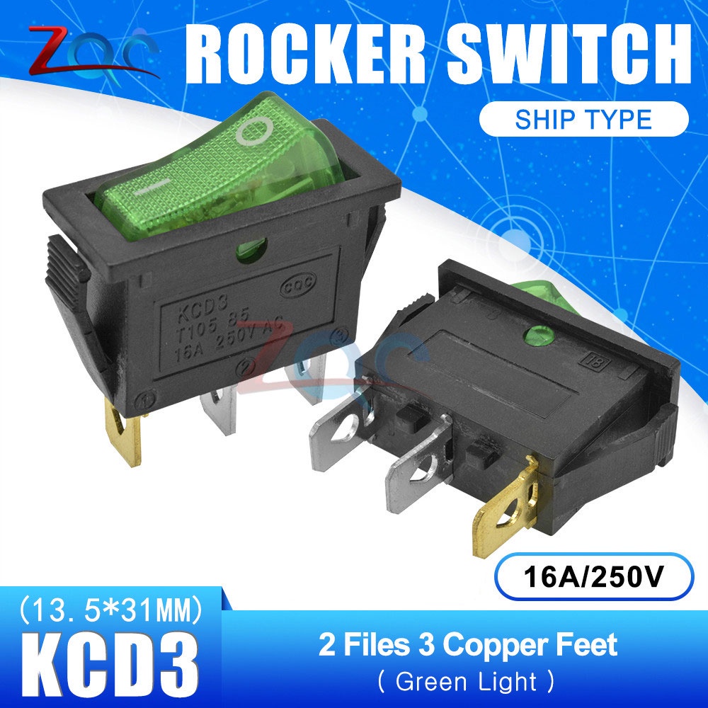 KCD3 Rocker Switch ON-OFF 2 3 Position 2 3 pin 3Pin 2Pin Electrical ...
