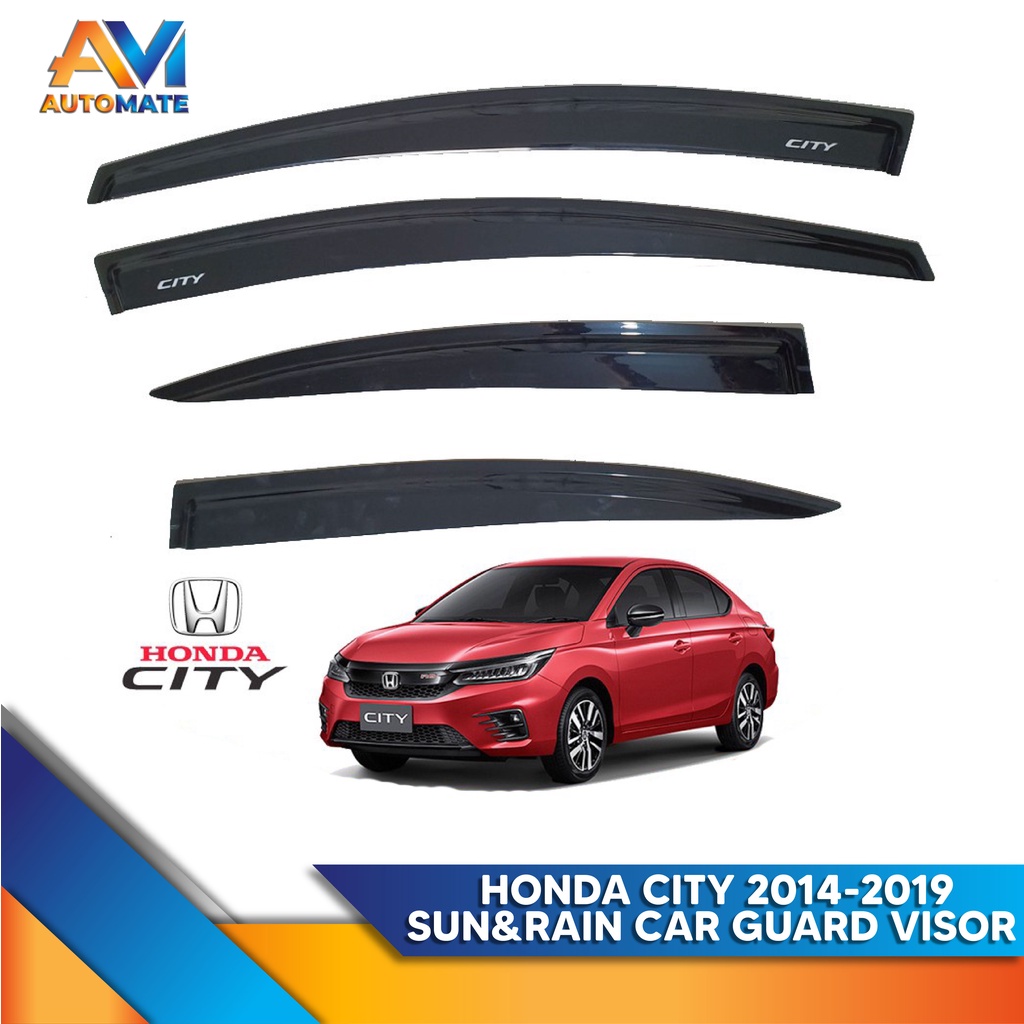 Honda City Car Sun and Rain Visor Exterior Shield OEM Grade 20142019
