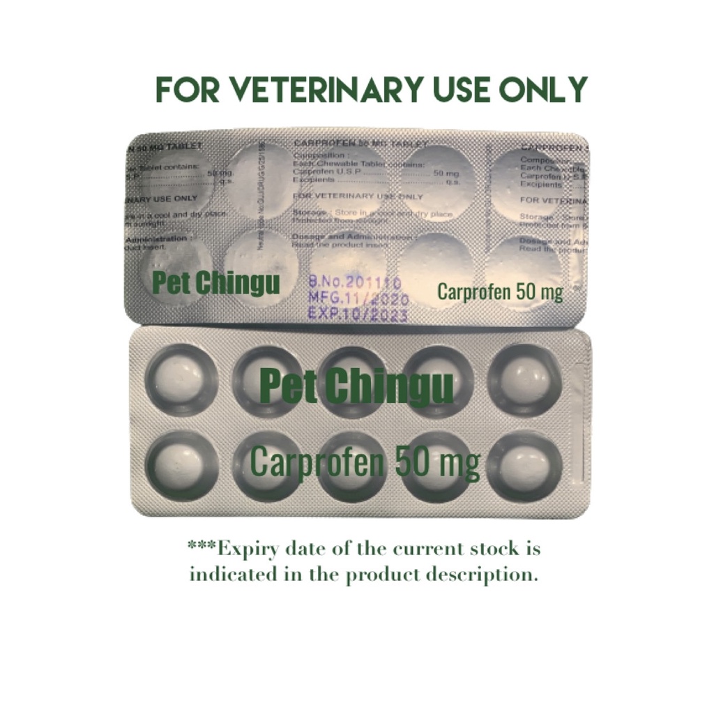 CARPROFEN 50 mg Antiinflammatory / Pain Reliever for Dogs with