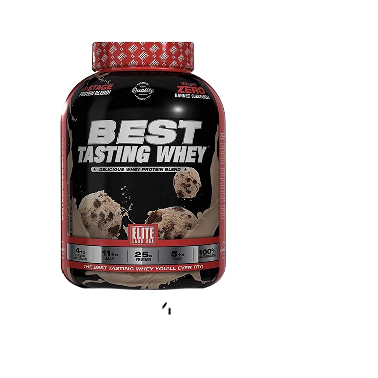 WHEY PROTEIN Best Tasting Whey by Elitelabs USA 5LBS 25g Protein, 5g