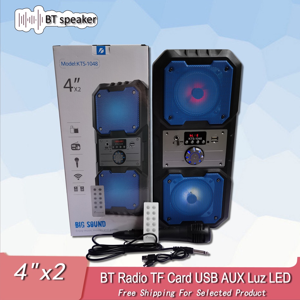 K12 Dual Microphone Karaoke Bluetooth Speaker RGB Light Two 5W