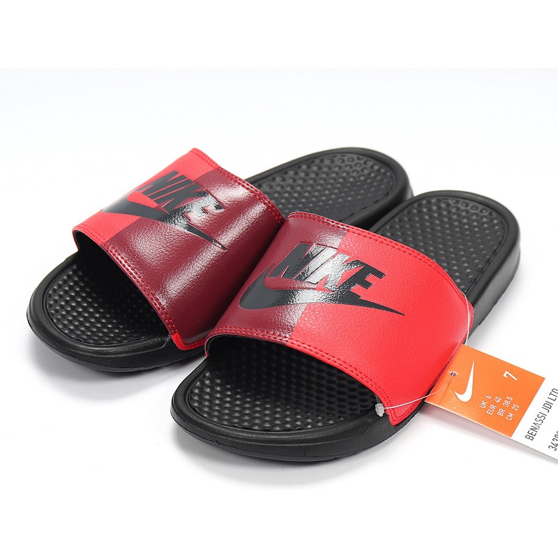 Nike Benassi Slippers/Slides Red" for Men (Premium Quality) | Shopee
