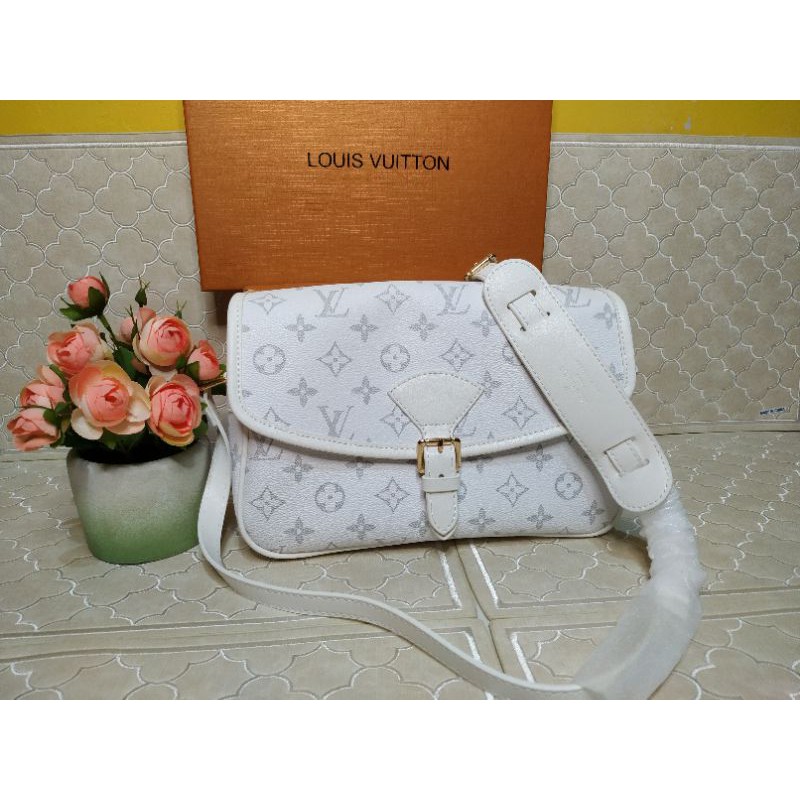 lv white sling bag