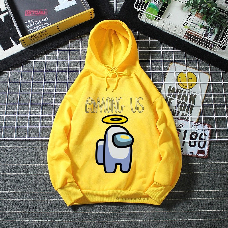 Boys yellow hoodie fun anime among us new game new character cartoon print girls hoodie winter long sleeve kids sweatshirt tops drop shipping Shopee Philippines