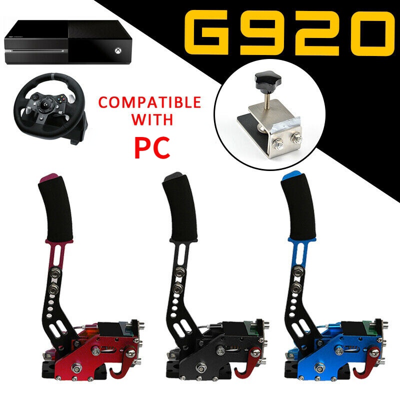 Obokidly Upgrade USB Handbrake Support G27 G29 T300 Compatible with PS4 for Simracing Game Sim Rig with Clamp ;and Suitable for PC (for G29, Red)