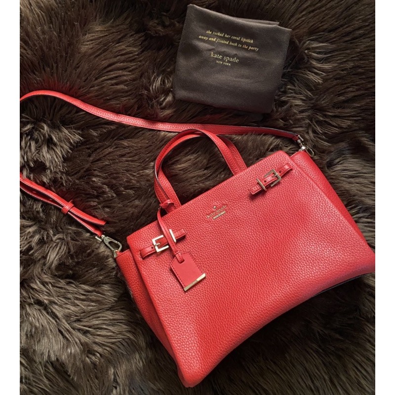 Kate spade red on sale satchel