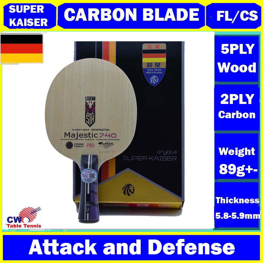SUPER KAISER Majestic 7403 PBO Carbon TABLE TENNIS BLADE PING PONG