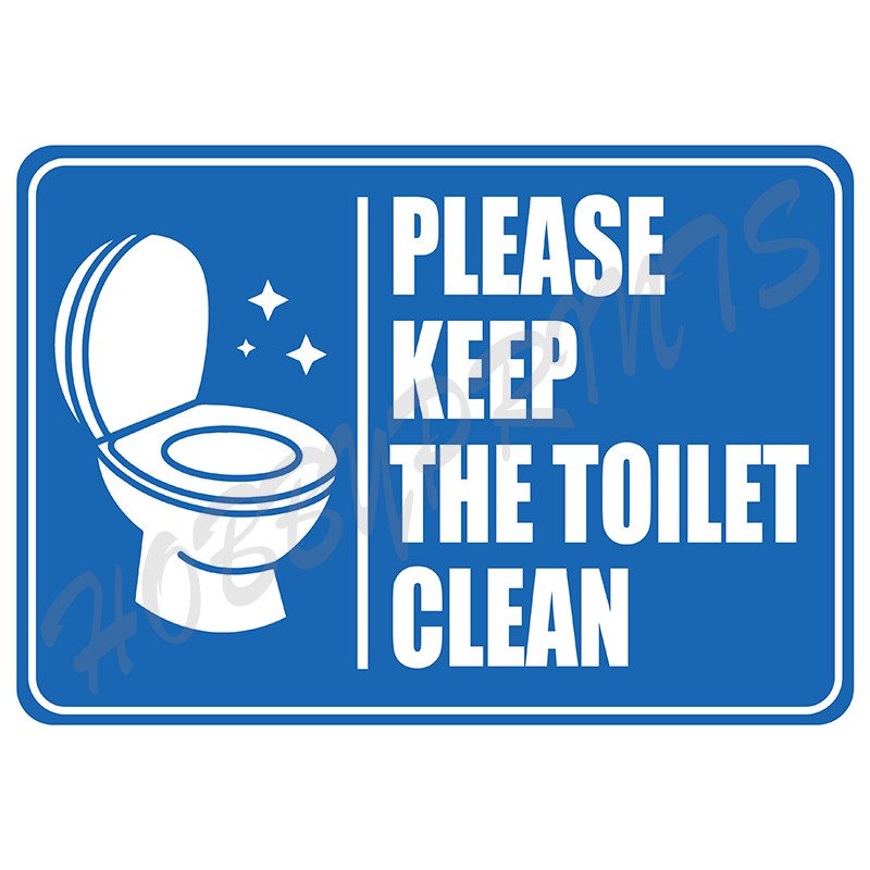 Laminated Signages Please Keep Toilet Clean Sign | Shopee Philippines