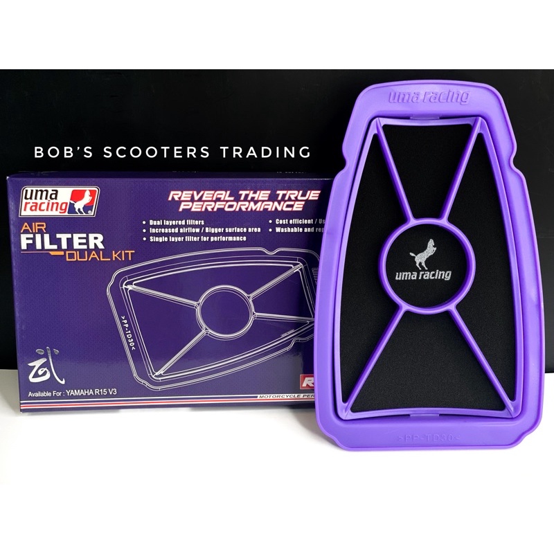 UMA Racing Air Filter Kit for R15V3/MT15/XSR 155/VIXION 155 (WASHABLE