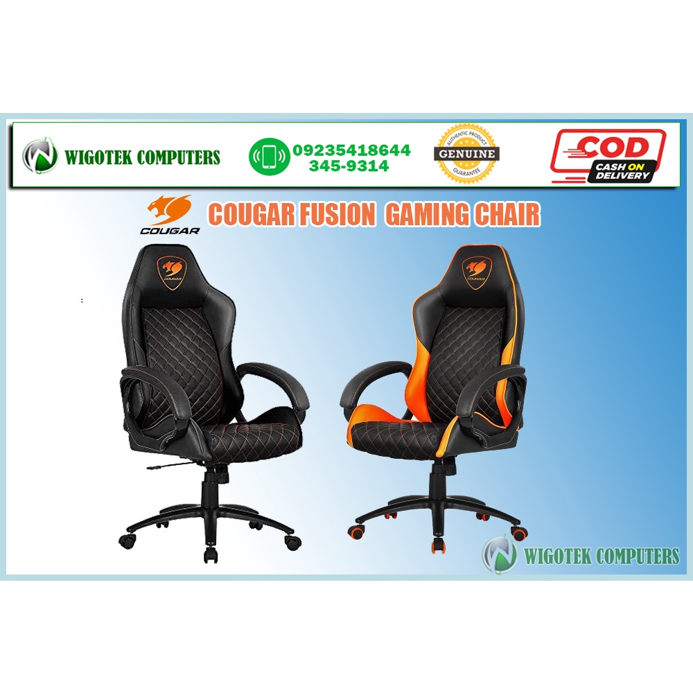 Cougar fusion black high comfort gaming chair hot sale