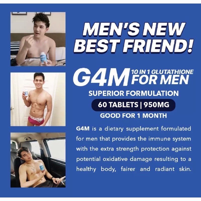 G4M Glutathione for Men 10in1 and Rose C White Vitamin C Bundle | Shopee  Philippines