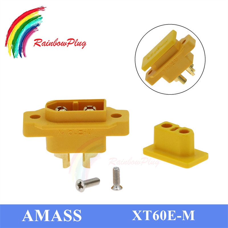 √AMASS XT60E-M Mountable XT60 Male Plug Connector For Racing Models ...