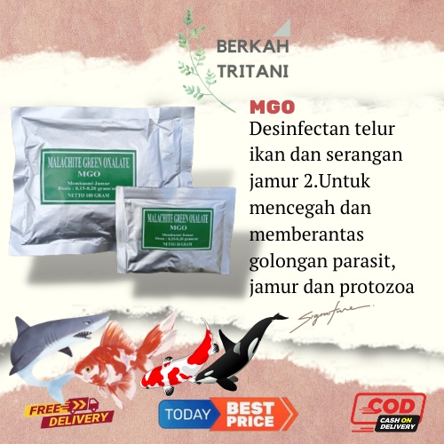 HIJAU Mgo G Malachite green oxalate 100 Grams Of Fish Egg Disinfectant ...