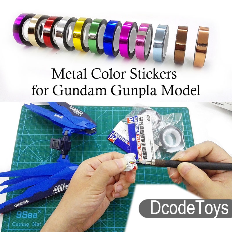 Metal Stickers for Gundam Gunpla Model kit 19 Colors Making Tools Body Detailing Shining