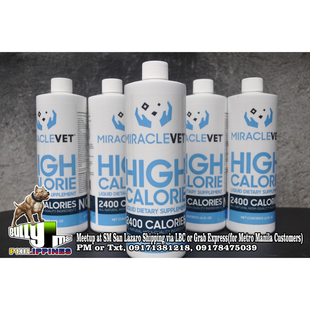 Miracle vet high shop calorie weight gainer