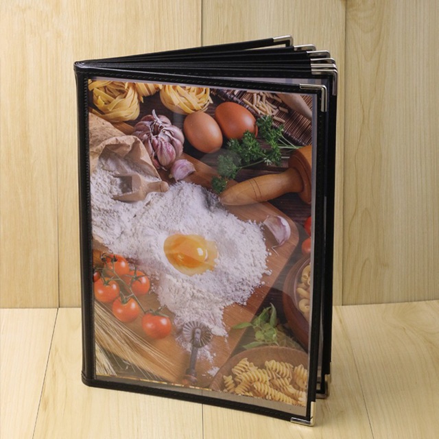 Transparent cover Menu Book Menu stand with 8 pages 16 faces | Shopee ...