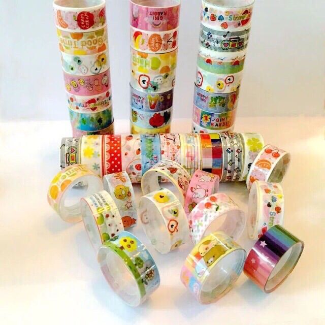 10Pcs Assoted design tape sticker DIY decoration tape | Shopee Philippines