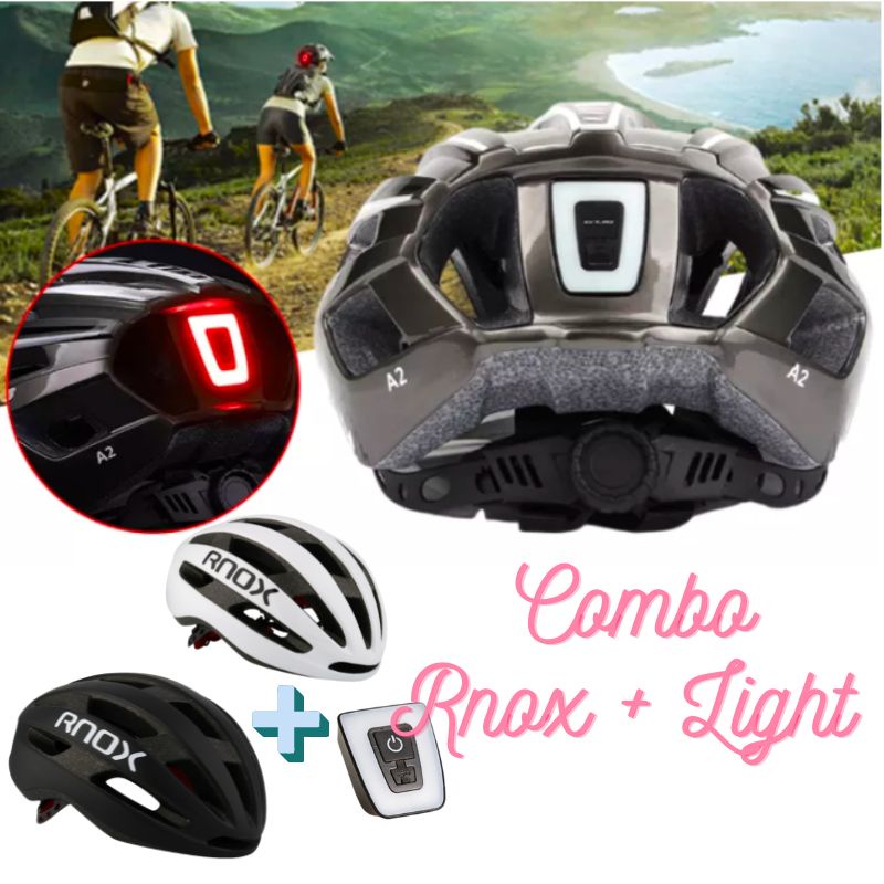 shinmax bicycle helmet with safety led light