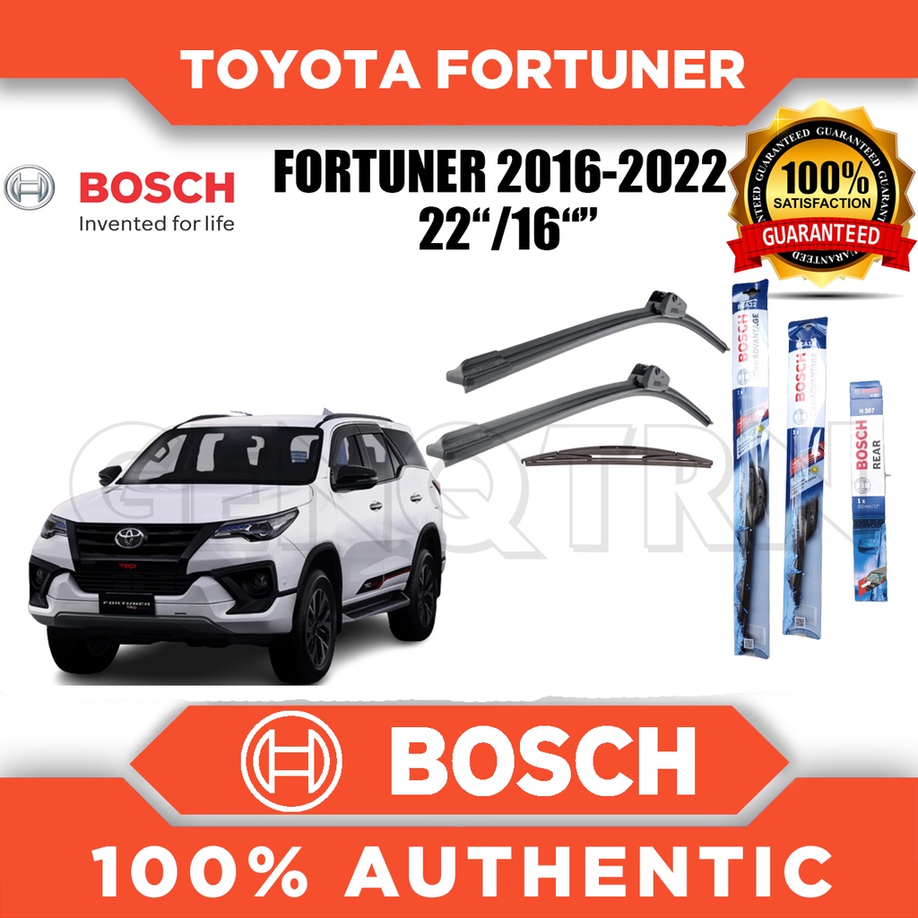 Bosch Clear Advantage Wiper Blade Bundle for Toyota Fortuner 20162022