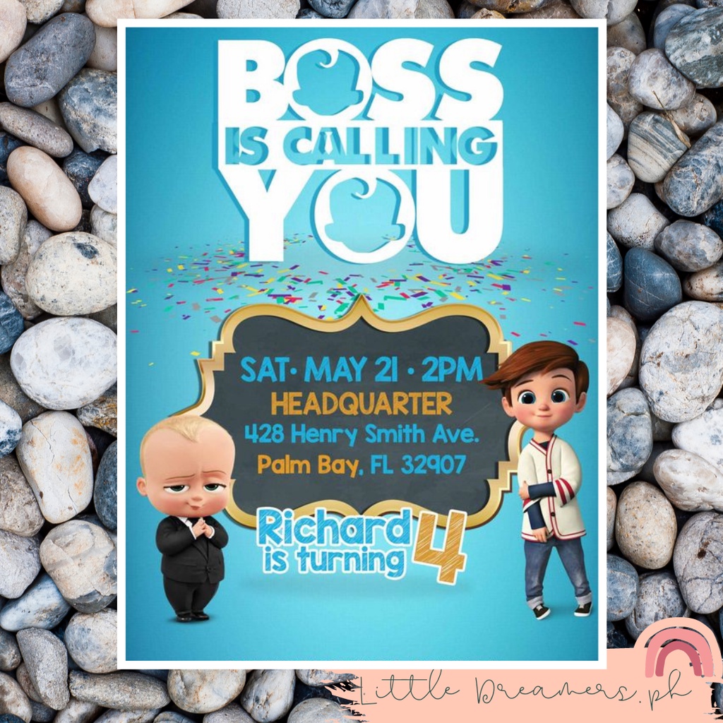 Boss Baby Themed Invitation 